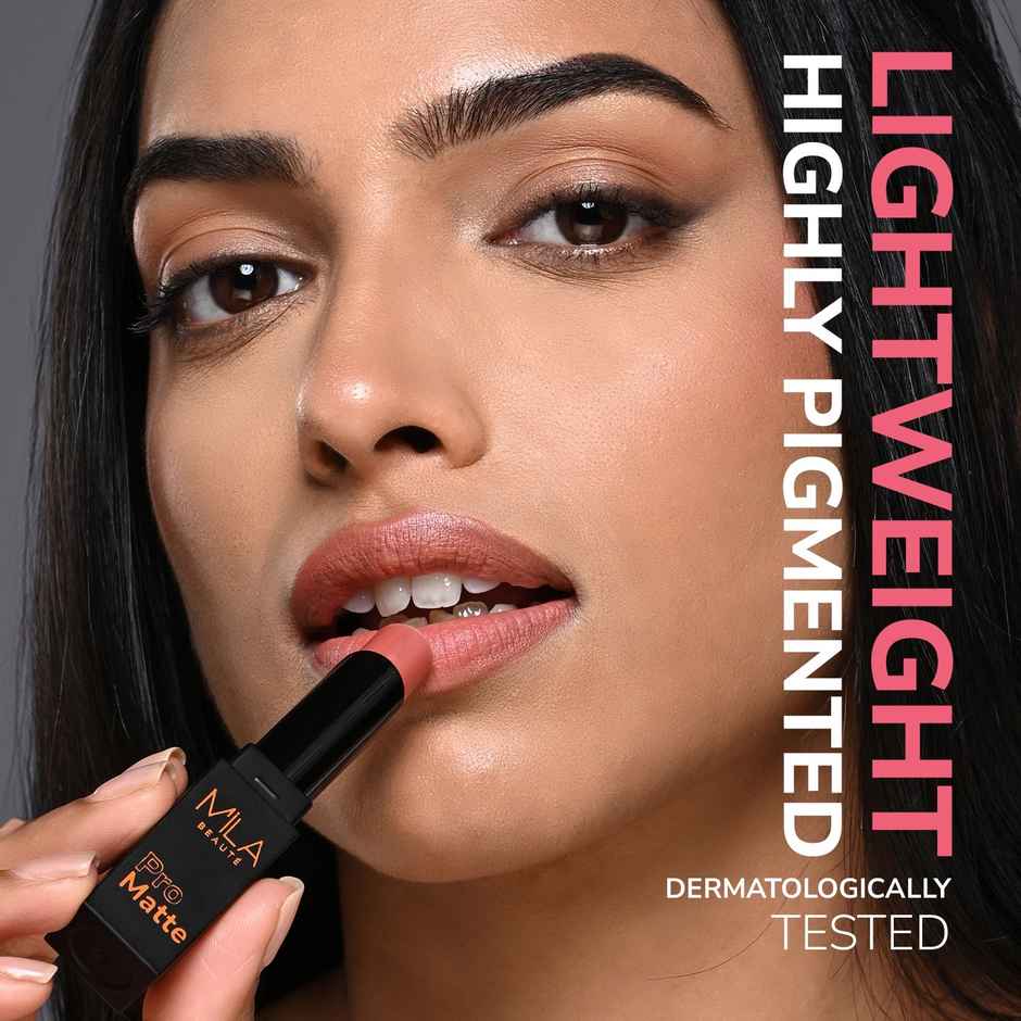 Mila Beaute Pro Matte Creamy Lipstick Luxurious Texture | 03 Naina