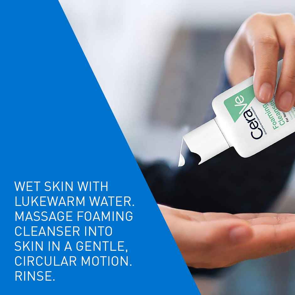 CeraVe Foaming Cleanser Face Wash For Oily Skin With Hyaluronic Acid, Ceramides & Niacinamide