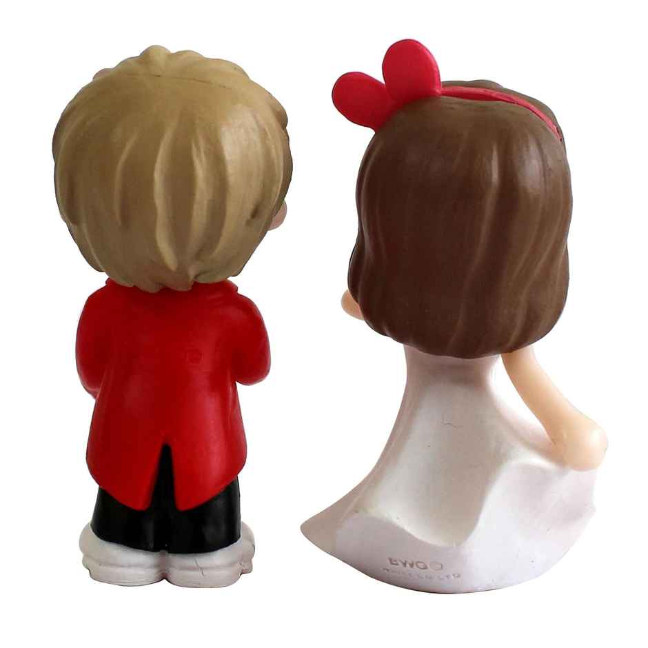 Tied Ribbons Romantic Hug Couple Showpiece