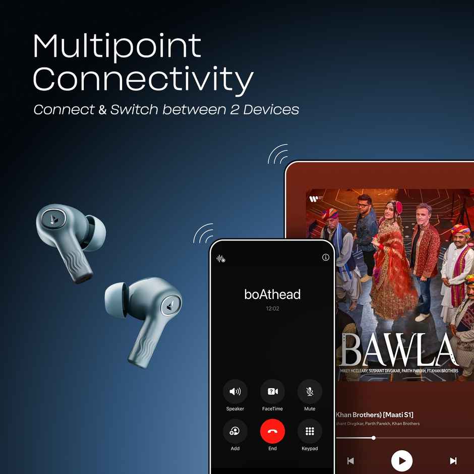 boAt Nirvana Ion ANC Pro  in Ear TWS Earbuds with mic, Hi-Res Audio LDAC,ANC(32dB), 120Hrs Battery, App Support, Fast Charge, v5.3 Bluetooth TWS - Blazing Comet