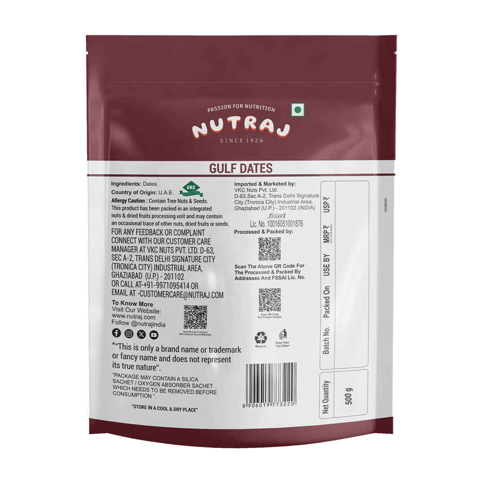 Nutraj Premium Gulf Dates | Rabbi