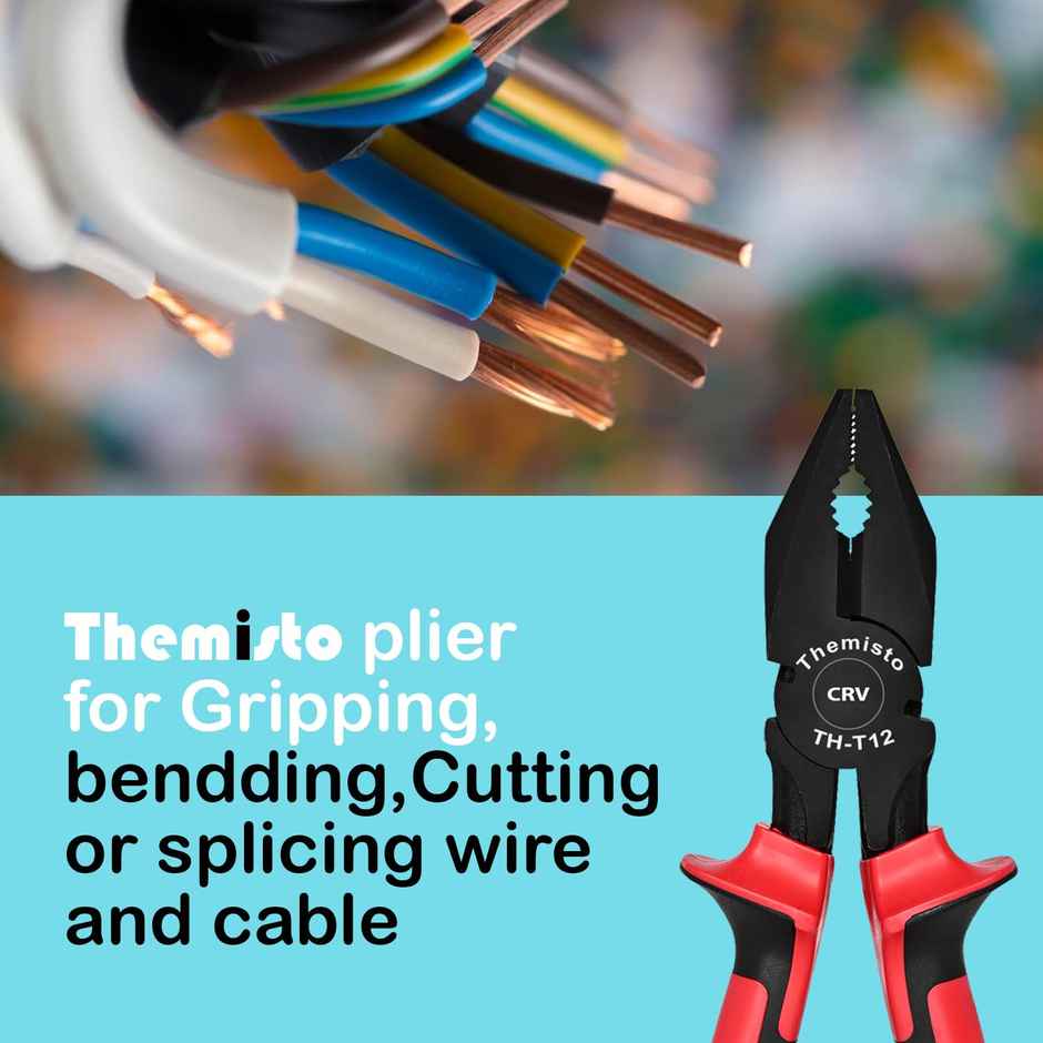 Themisto 8 Inch Combination Plier Crv (Red)