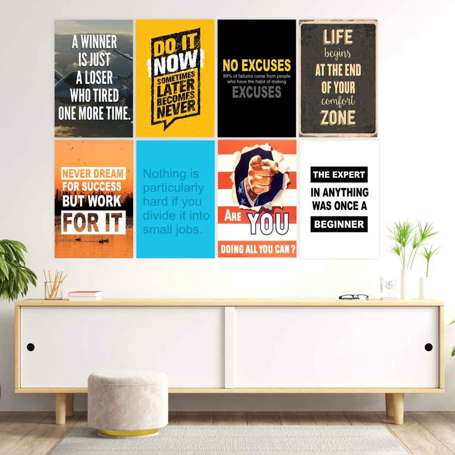 Paper Plane Design Wall Posters For Office Decor | Set of 10 | Size | 12 Inch x 18 Inch | D18