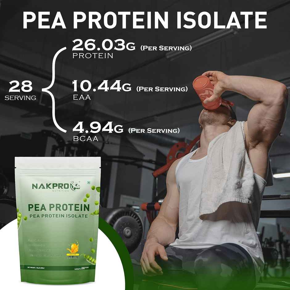 Nakpro Pea Protein Isolate Mango - 26G Protein 4.9G Bcaa