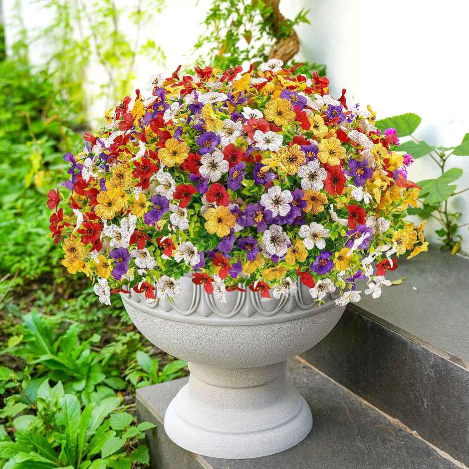 TIED RIBBONS Artificial Eucalyptus Flower Bunch | Multicolour - 14.1 in