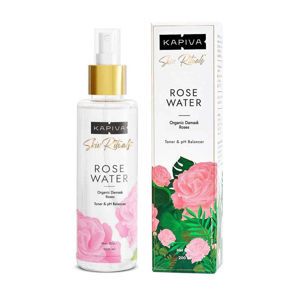 Kapiva Organic Rose Water/Gulab Jal Spray Premium Face Mist Toner For Brighter And Hydrated Skin