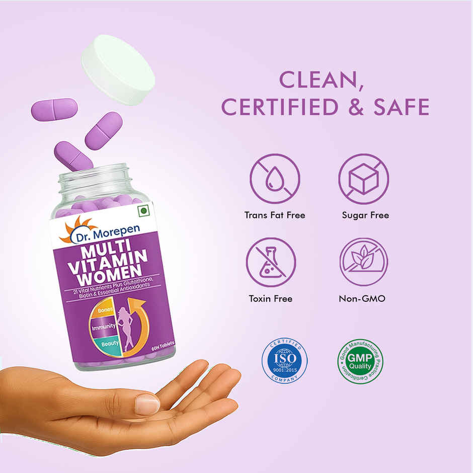 Dr. Morepen Multivitamin for Women with Biotin, Supports Joints & Bone Health