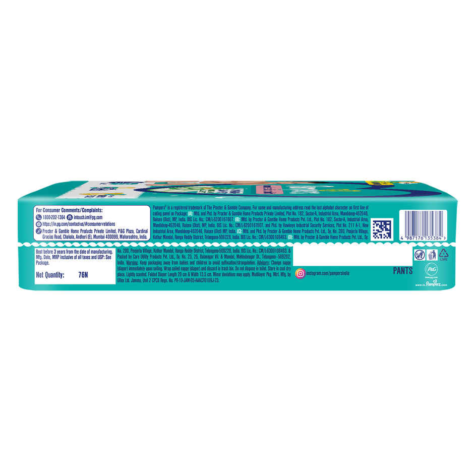Pampers All Round Protection Baby Diapers | Pant Style | M | 76 pcs