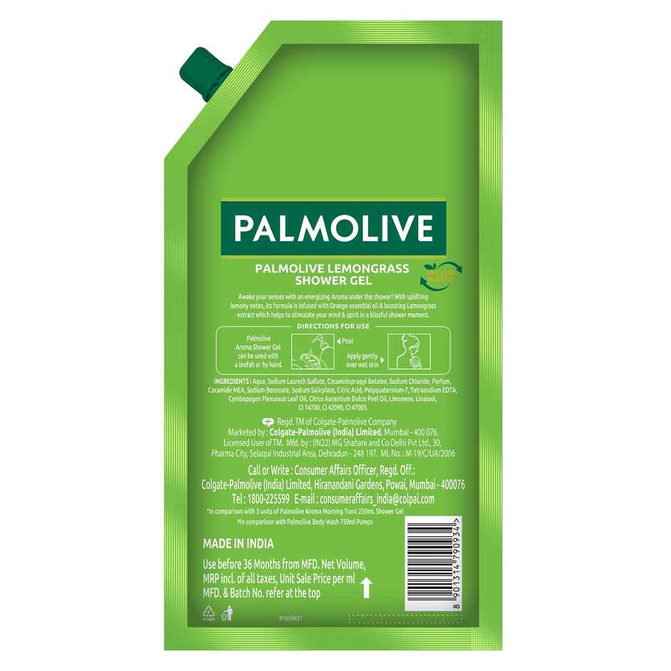 Palmolive Orange Essential Oil & Lemongrass Aroma Morning Boost Body Wash Refill Pack