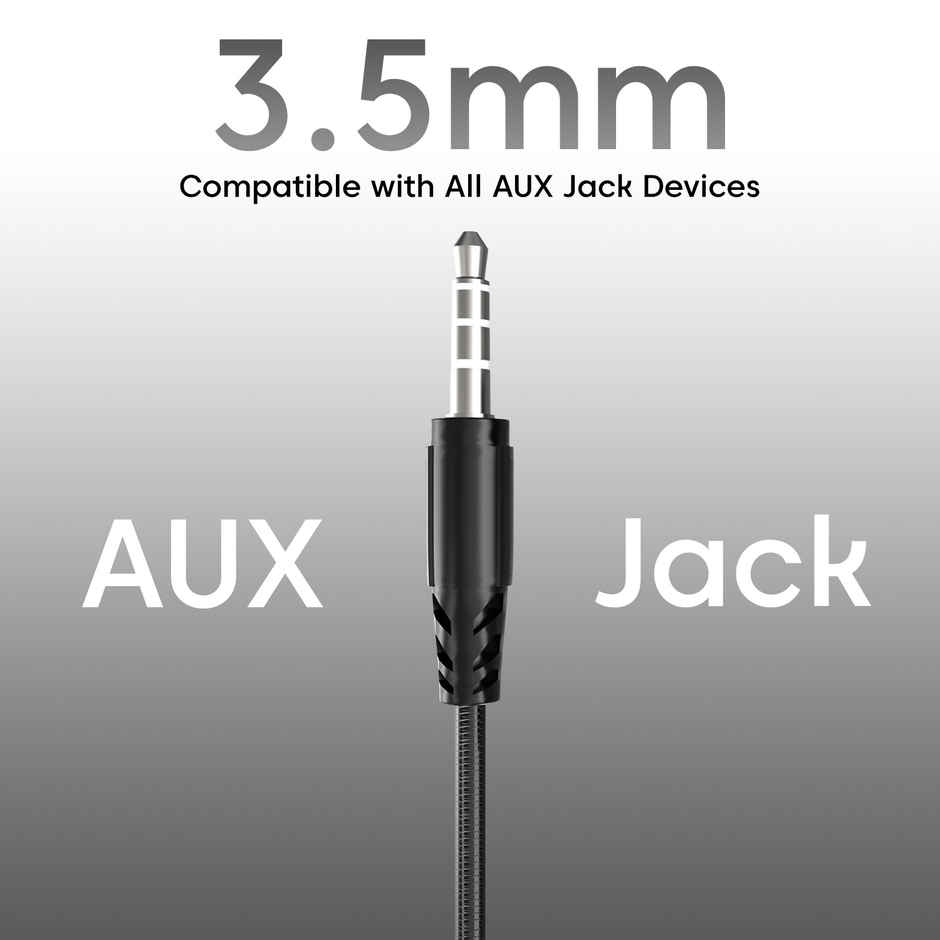 Sounce Wired Earphones | Clear Sound, Comfortable Fit, 3.5mm Jack, Tangle-Free Cable | Black