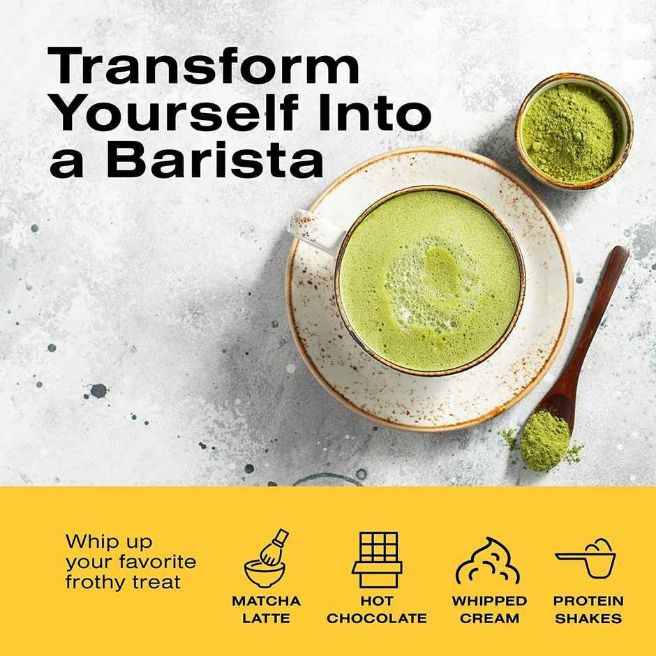 Lifelong Milk Frother for Coffee - Handheld Battery-Operated Electric Drink Mixer| with Stand |Pink