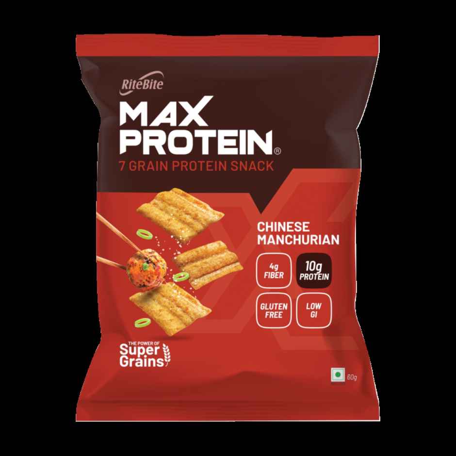 Ritebite Max Protein Chinese Manchurian 10 g Multigrain Protein Chips, Healthy Snacks & Munchies