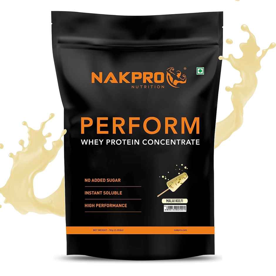 Nakpro Perform Whey Protein Concentrate Malai Kulfi 24G Protein 5.3G Bcaa