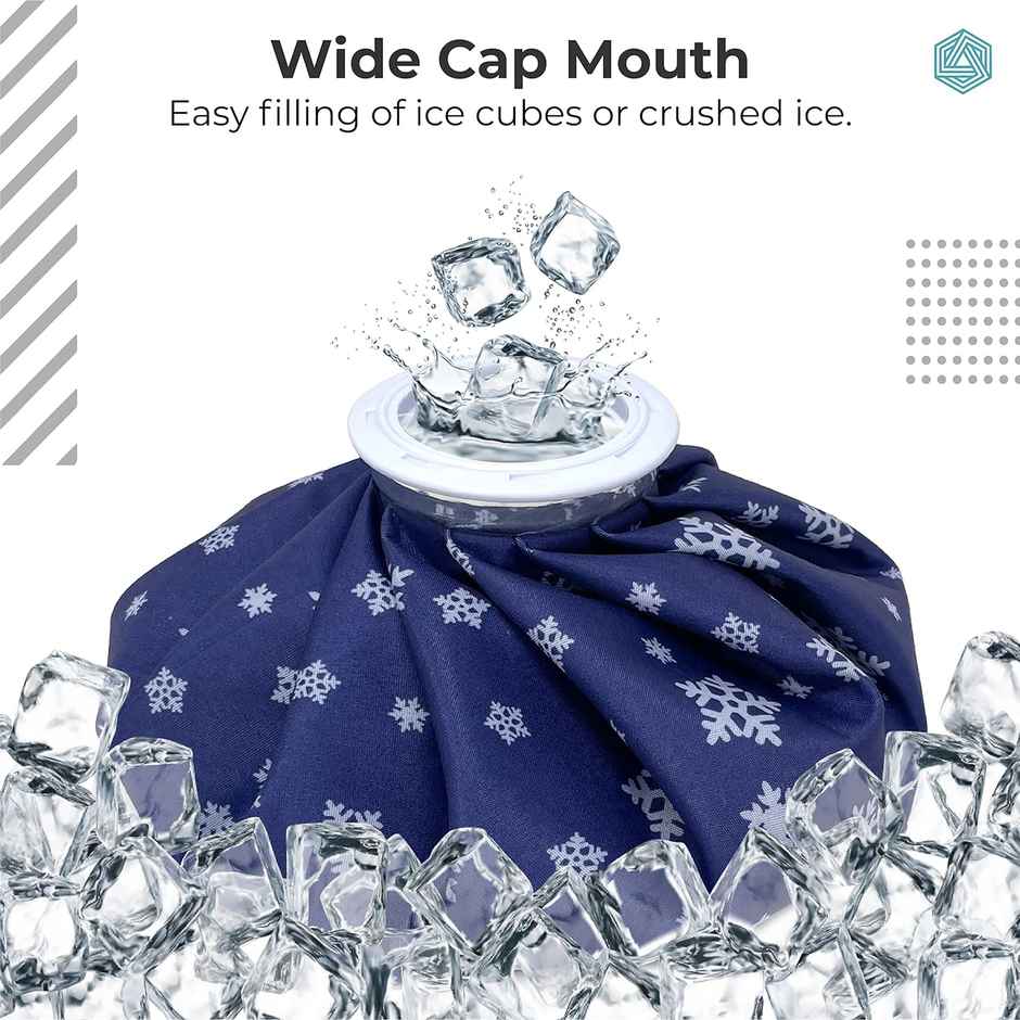 Boldfit Ice Bag For Pain Relief Cold For Cold Therapy - Blue Snowflake