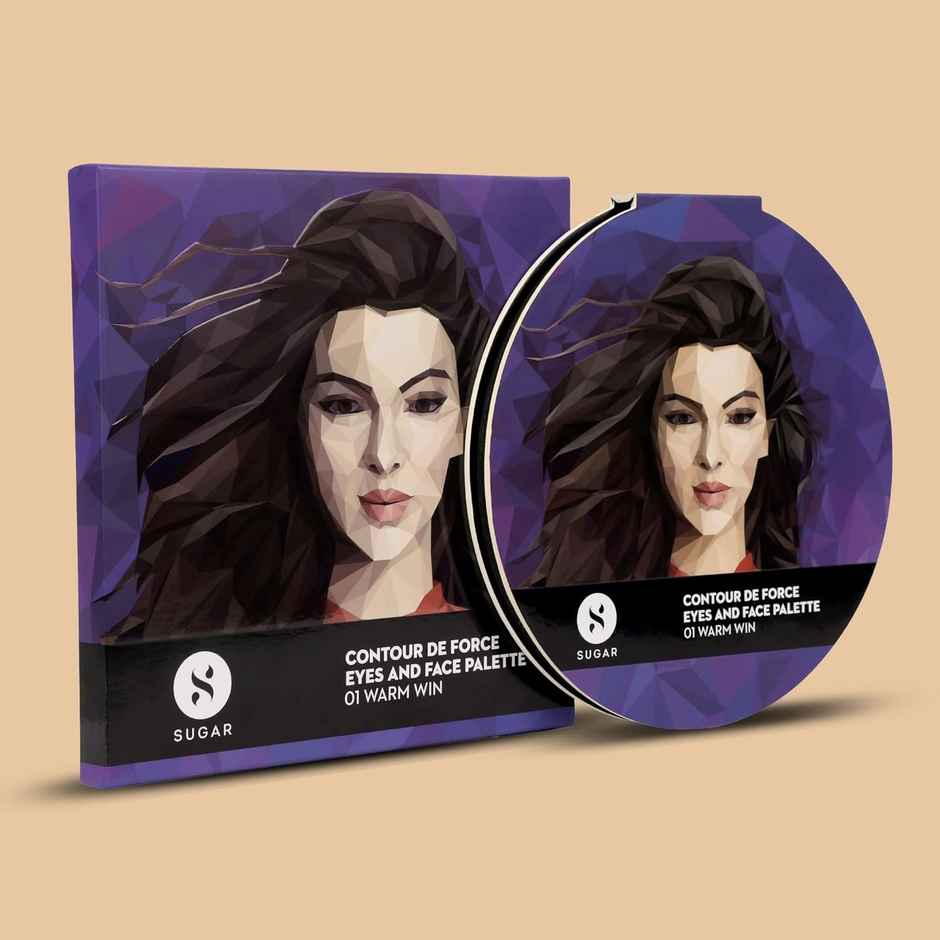 SUGAR Cosmetics Contour De Force Eyes And Face Palette - 02 Pink Pro