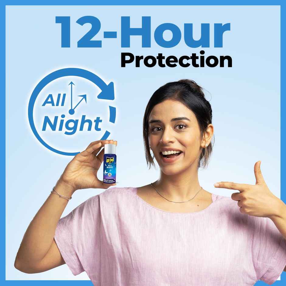 All Out All Night Mosquito Repellent Spray | 12 Hours Protection | Lasts 60 Nights