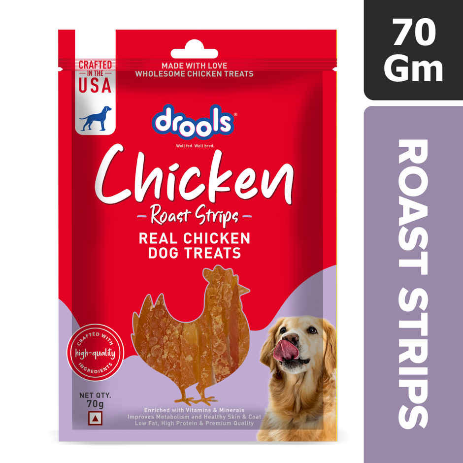 Drools Chicken Roaststrips Dog Treats | Best For Training & Bonding | For Puppy & Adult
