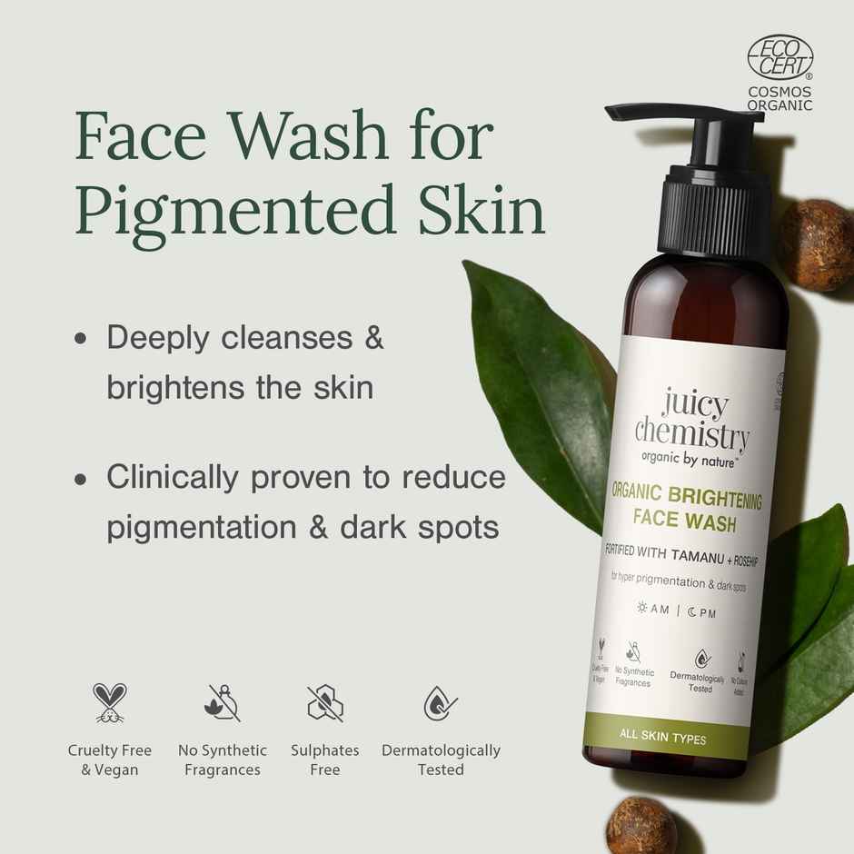 Juicy Chemistry Tamanu & Kakadu Plum Face Wash | Antioxidant-rich for Pigmented and Dull Skin