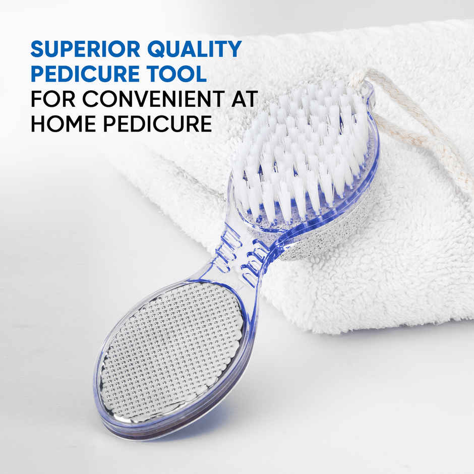 VEGA 4 in 1 Foot Pedicure Brush, Pumice Stone, Scrubber & File for Soft Care | PD-02