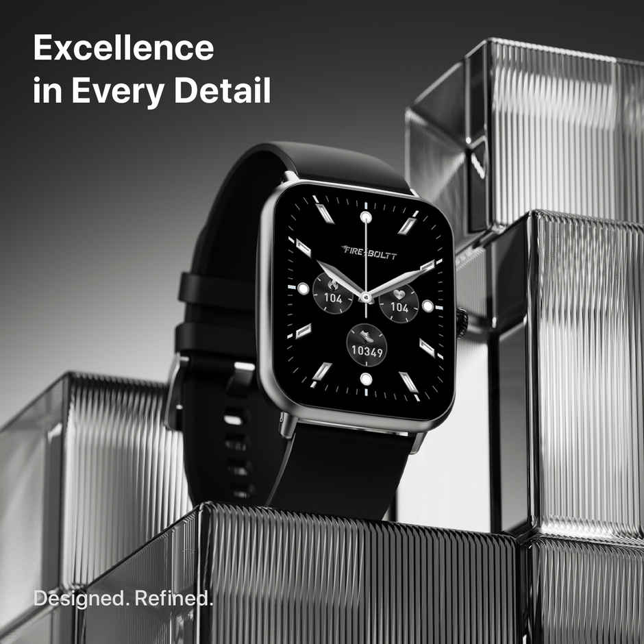 Fire-Boltt Ninja Call Pro Plus Smart Watch 1.83" HD Display, Bluetooth Calling, AI Voice Assistant, 100 Sports Modes, IP67 Waterproof, SpO2 Monitor - Black