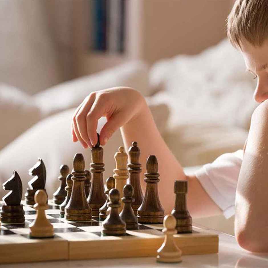 Fablue Foldable Wooden Chess Board Game | Premium Chess Game for Kids and Adults | 12 x 12 Inch