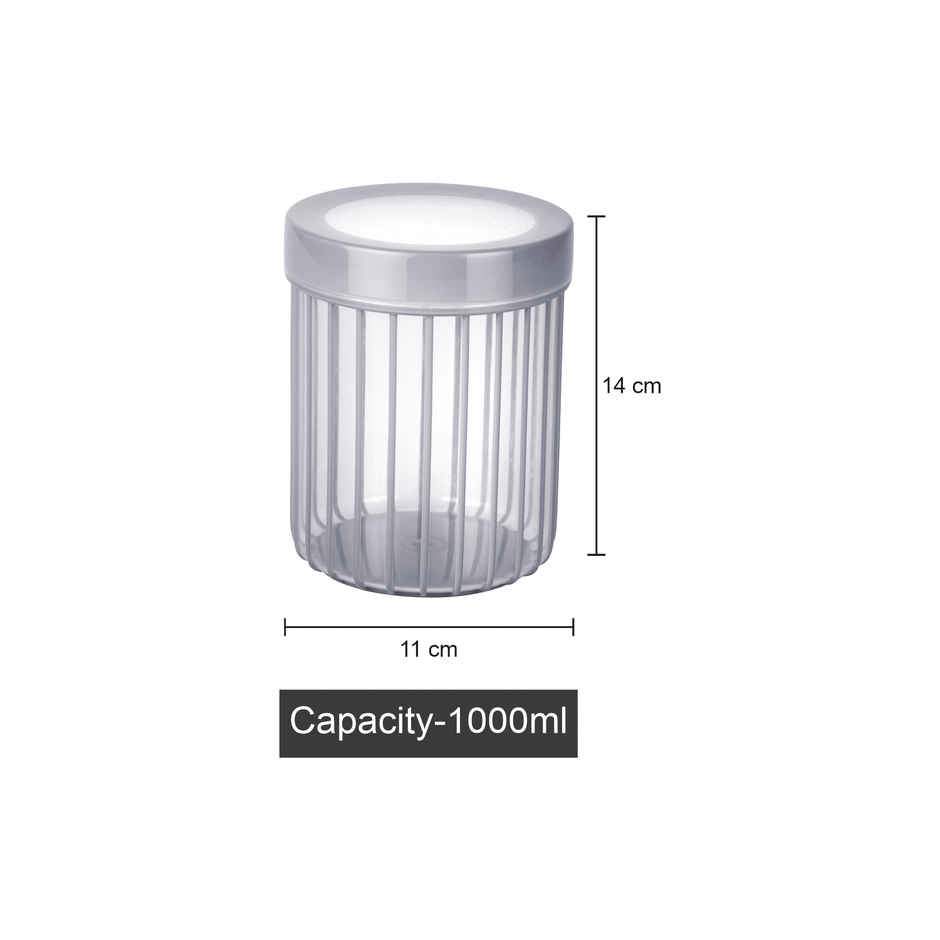 Joyo Better Home Linea Container 1000 ml (3 Pcs Set)- Grey