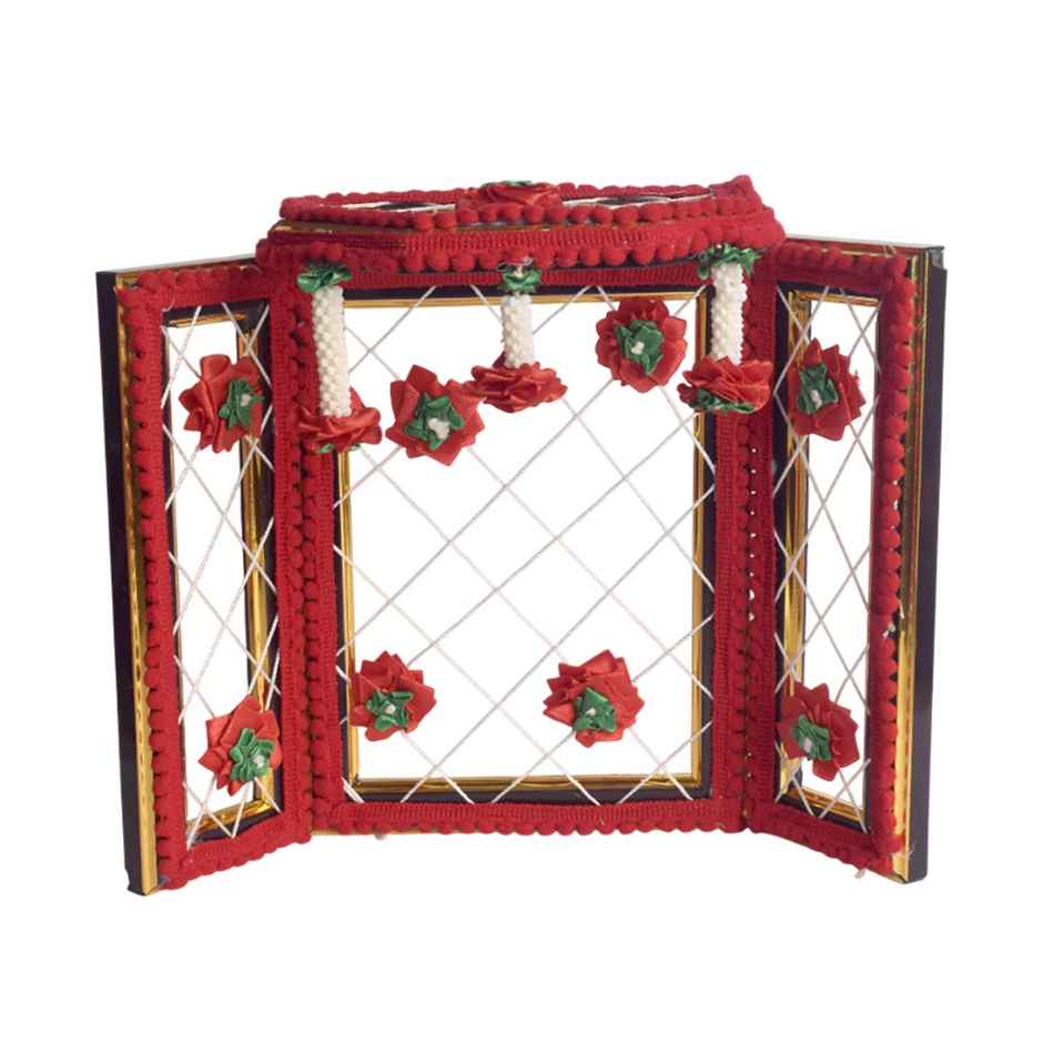 Astonishing Ganesha Phool Bangla | Red | 8 inch | Satvik