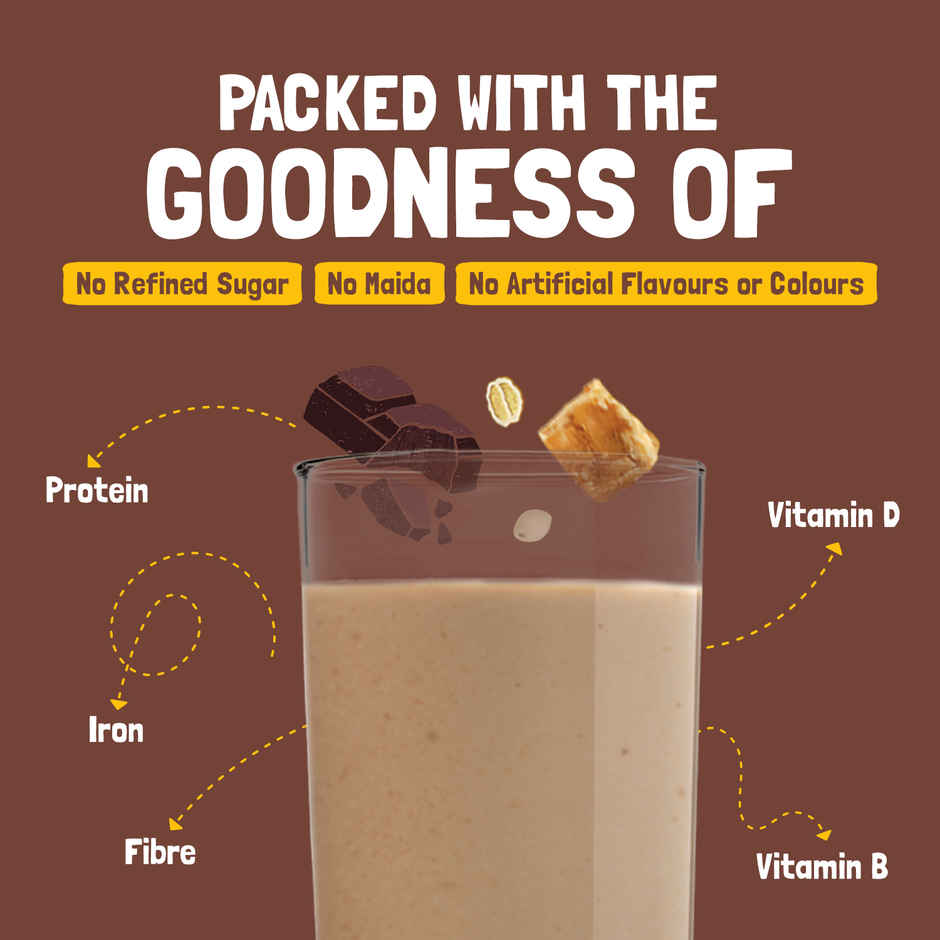 Slurrp Farm No Sugar Chocolate Milk Mix | Sweetened With Jaggery Powder | Contains Jowar And Oats