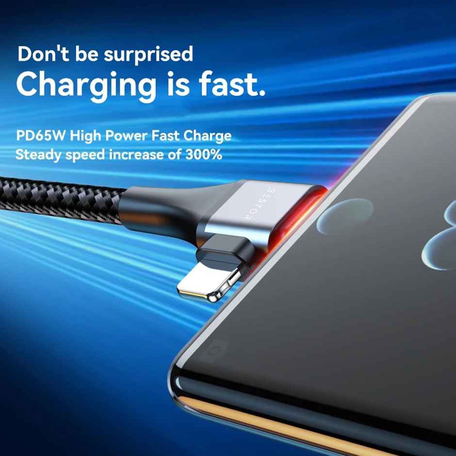 Bestor 4-In-1 60W Unbreakable Nylon Braided Fast Charging Cable With Multiport,Data Transfer(Gray)