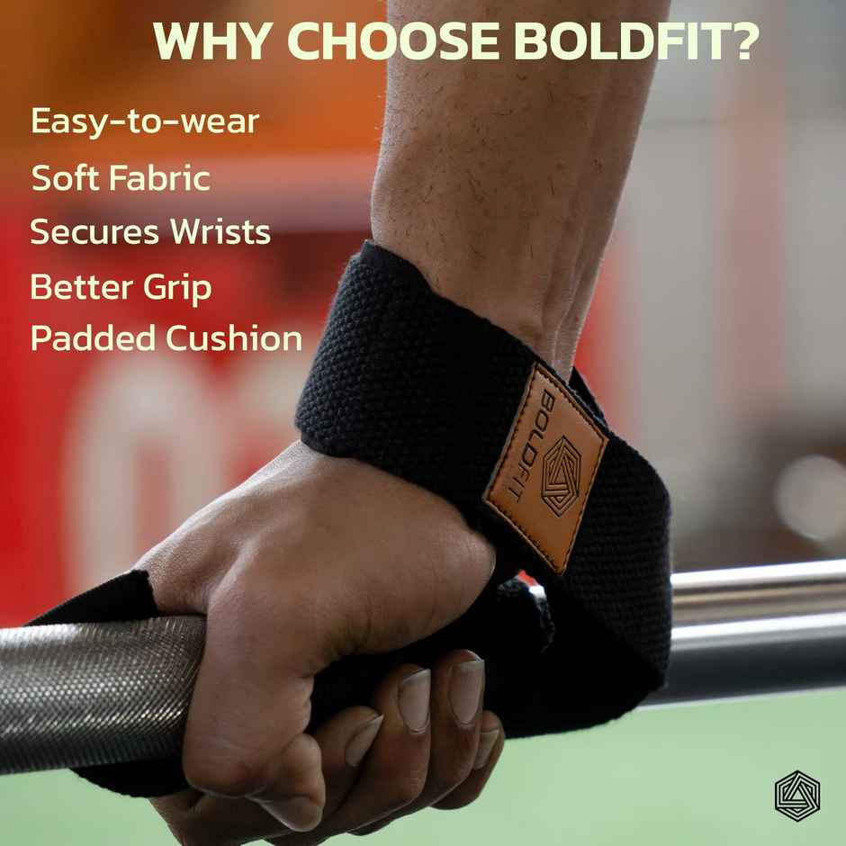 Boldfit Boldfit Weightlifting Straps Wrist Supporter For Gym Straps 1 Pair Strap