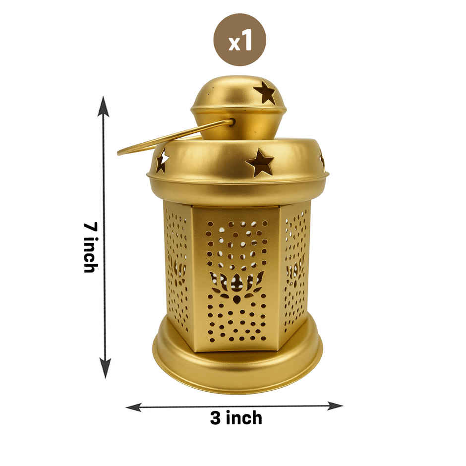 Decorative Lantern Tea Light Holder For Diwali - Navratri - Christmas Celebration | Party Propz