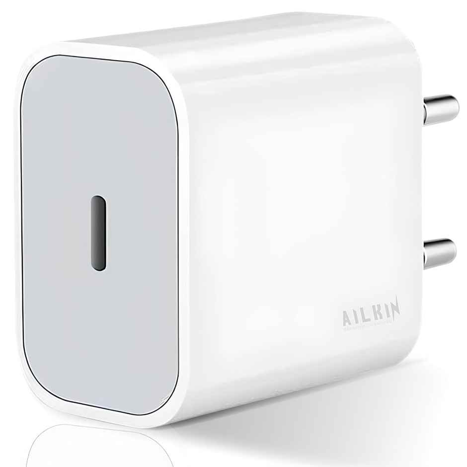 Ailkin USB-C 20W Fast Charging Adaptor |BIS Certified for iPhone 15|16| iPad & AirPods