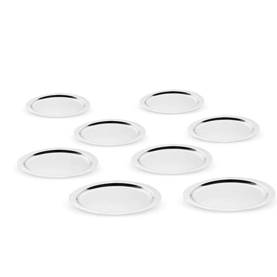 Embassy Utensils Lids / Tope Cover, Set Of 8 (12.4, 14.2, 15.2, 17.2, 18.4, 20, 21.2, 22.9 Cms), Ss