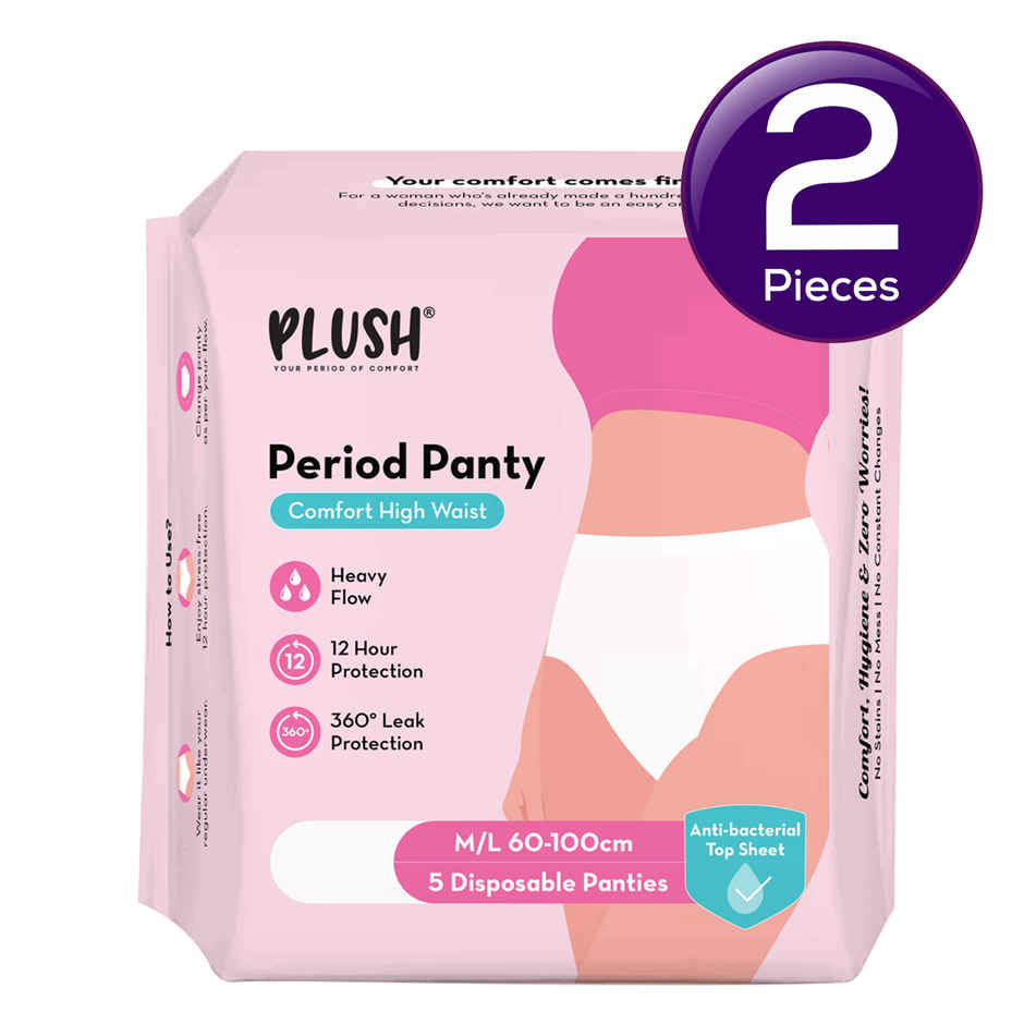 Plush Comfort High Waist Disposable Period Panty | M-L Combo