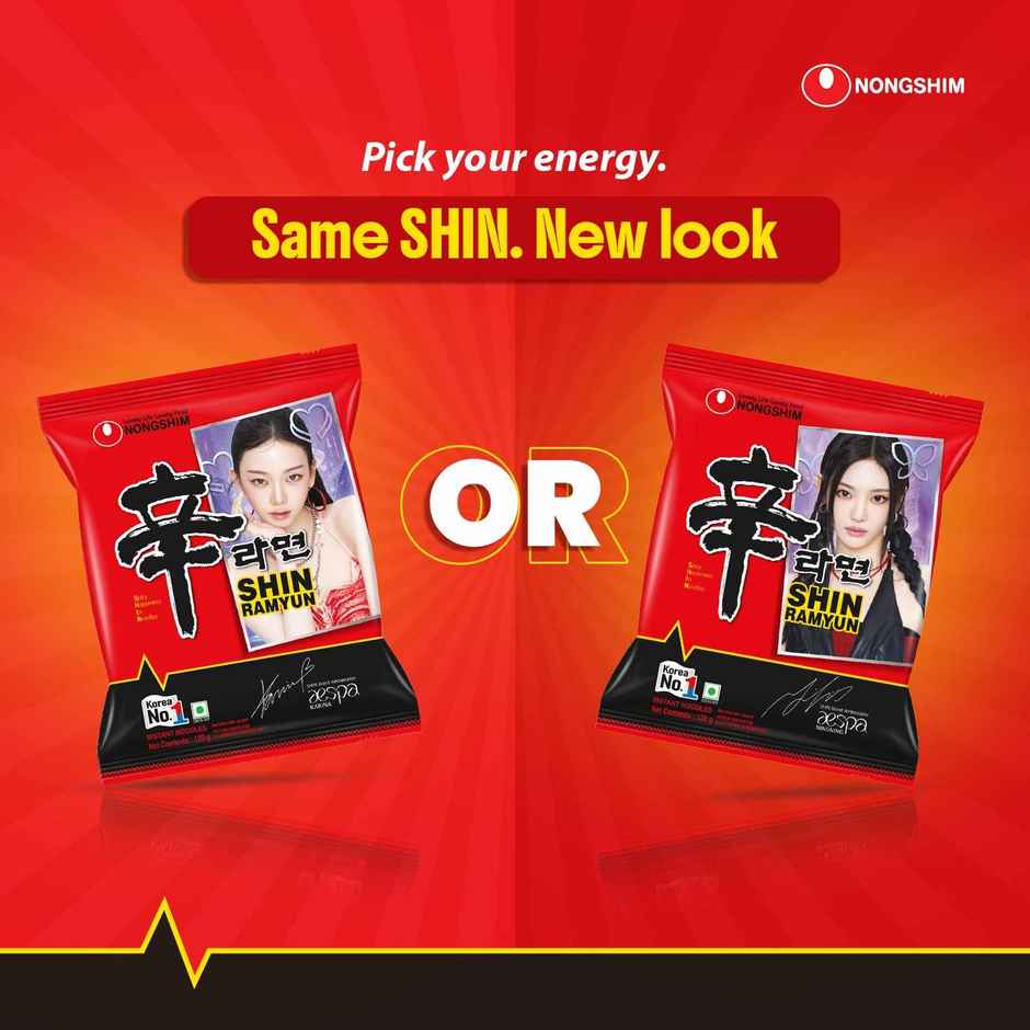 Nongshim Shin Ramyun Noodle Soup(120gms), Nongshim Shin Ramyun Stir Fry Noodles with Cheese(136gms) & Nongshim Shin Red Super Spicy(120gms) Combo