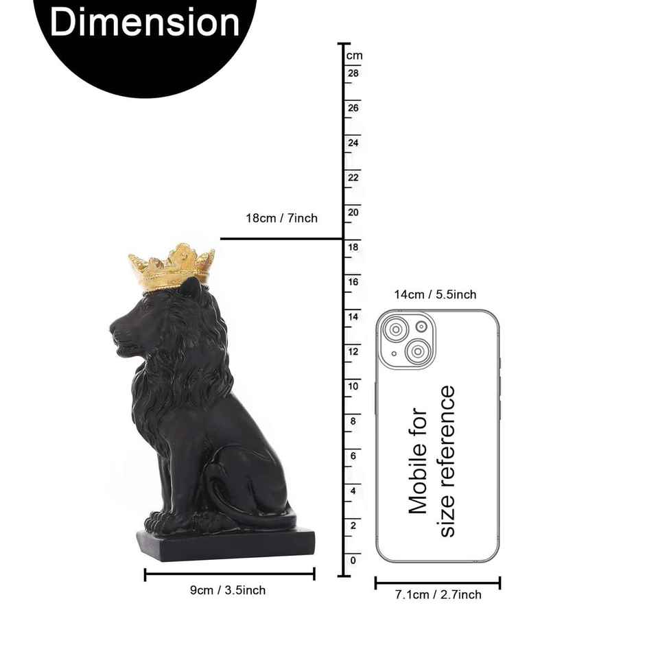 TIED RIBBONS Lion King Showpiece | Black - 7 in x 3.5 in