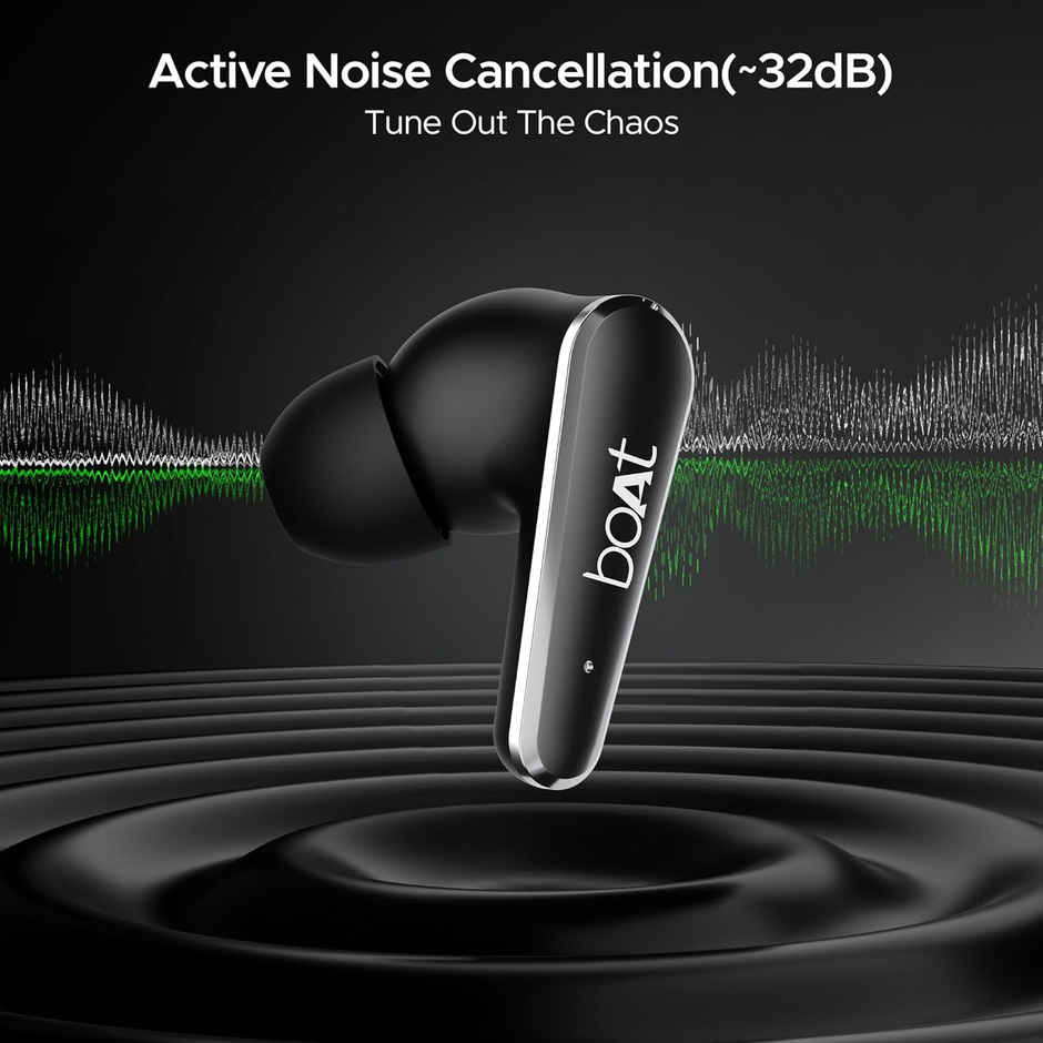 boAt Airdopes 280 ANC TWS Earbuds w/ 32dB ANC,60H Playback & 13mm Drivers (Active Black)