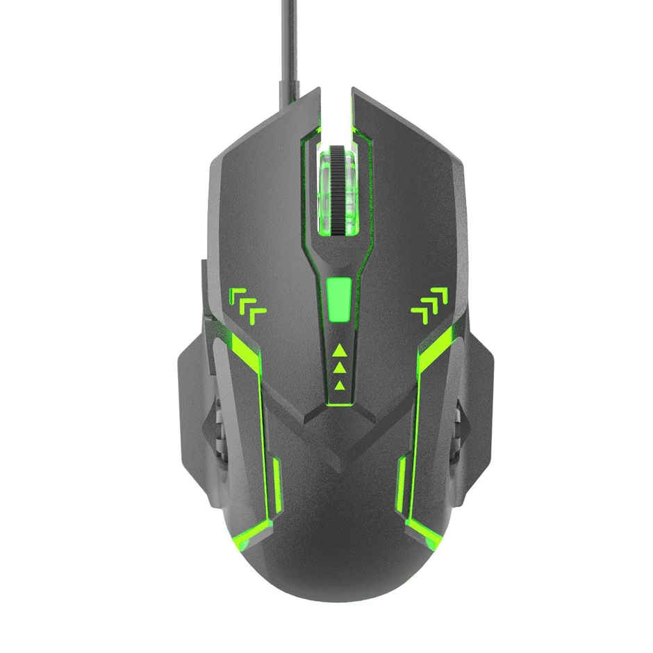 Intex Nova Gaming Wired Mouse | 4 DPI Shift with Max 3200 DPI | RGB Light | 1 Million Button & Smooth Scrolling | 1.4m Plug & Play Cable | Ergonomic Mouse for Win/iOS/Android - Black