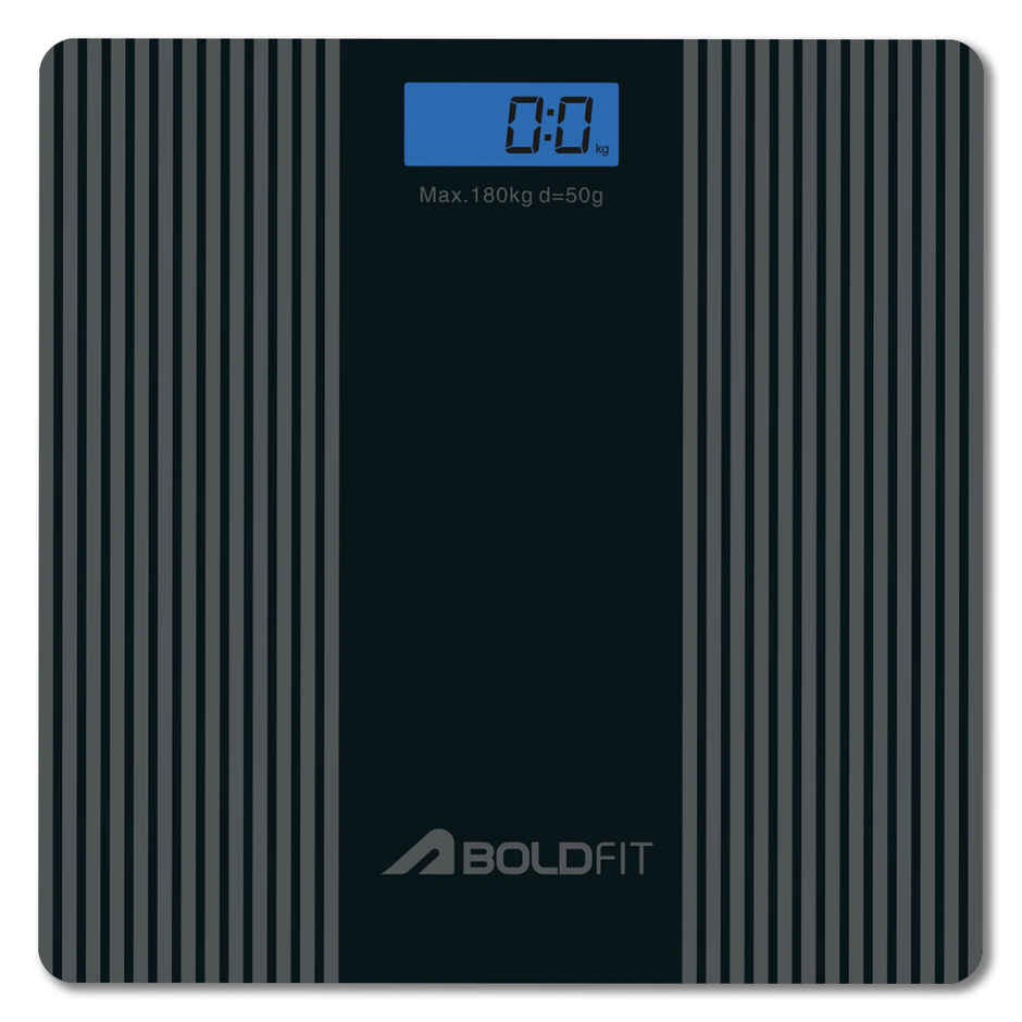 Boldfit Weight Machine for Body Weight Weighing | Digital Large LCD Display - Black | Nexus