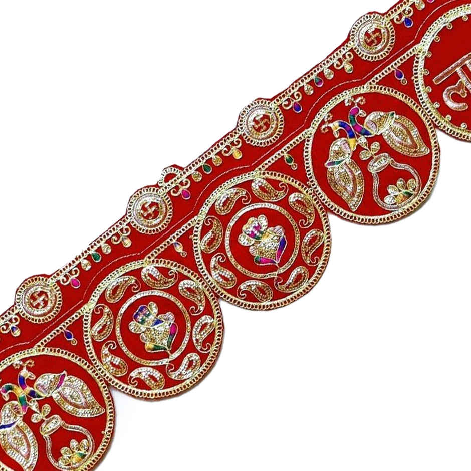 Main Door Decorative Toran | Subh Labh | Red and Gold | Samsidhi