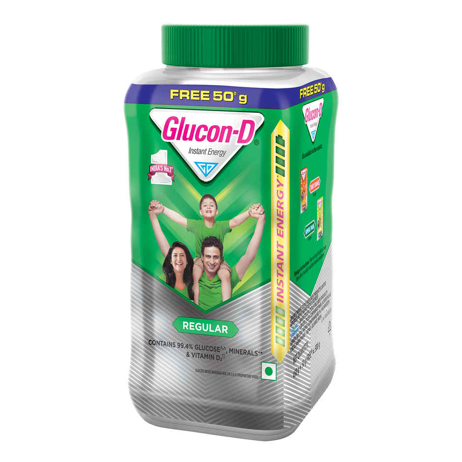 Glucon-D Regular with 3 Benefits of Energy, Recovery, and Immunity