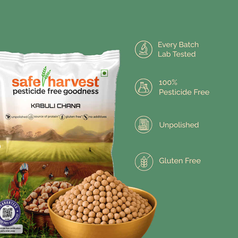 Safe Harvest Pesticide-Free Kabuli Chana | Vegan | Gluten Free