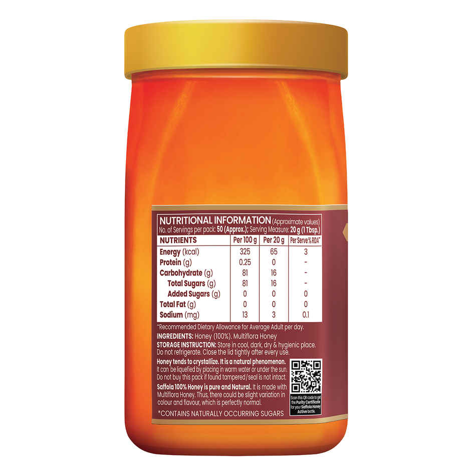 Saffola Honey Active, Made with Sundarban Forest Honey