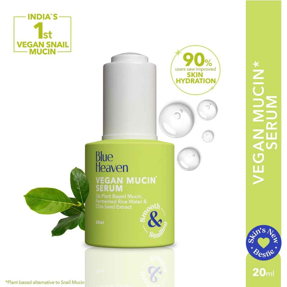 Blue Heaven Vegan Mucin Face Infused with 3% Plant Based Mucin Face Serum for Women