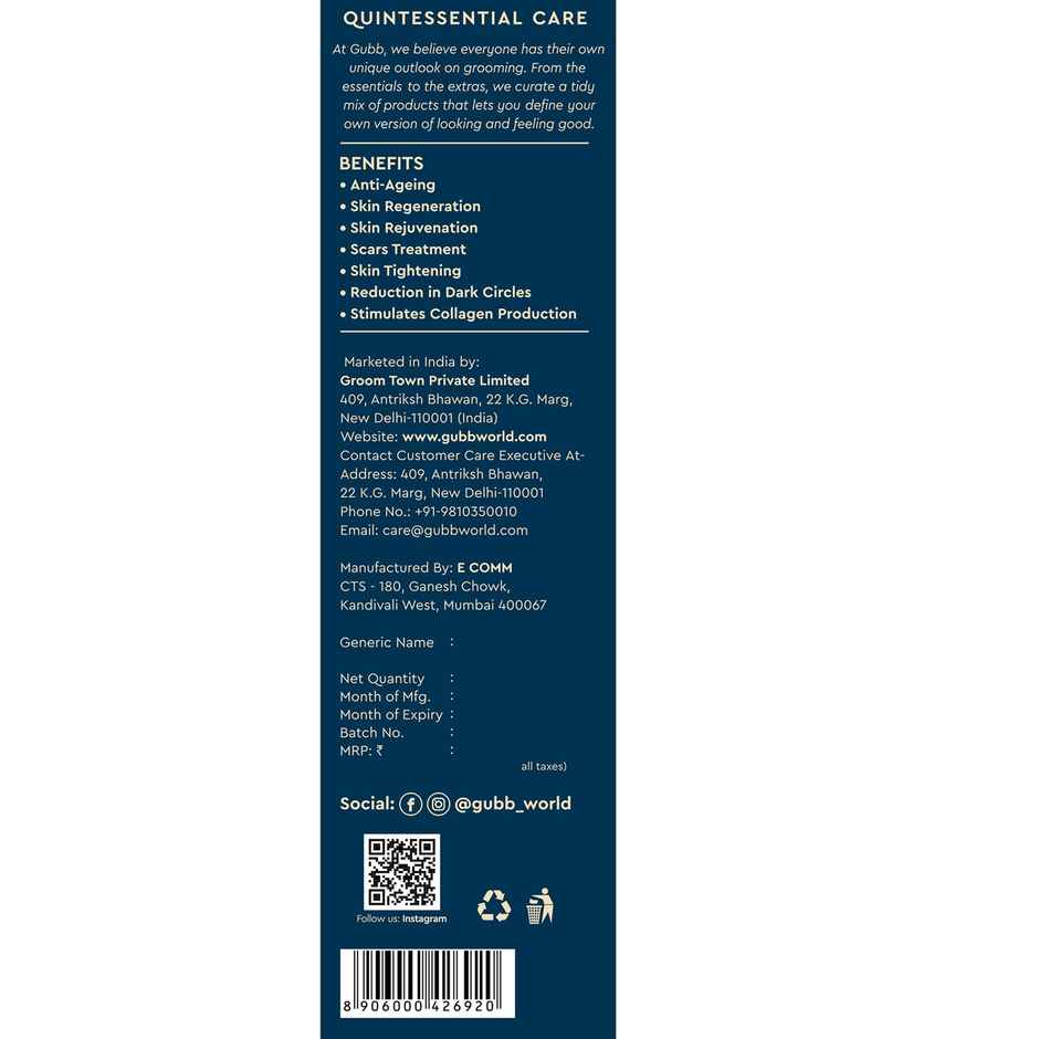 Gubb Derma Roller Golden Black