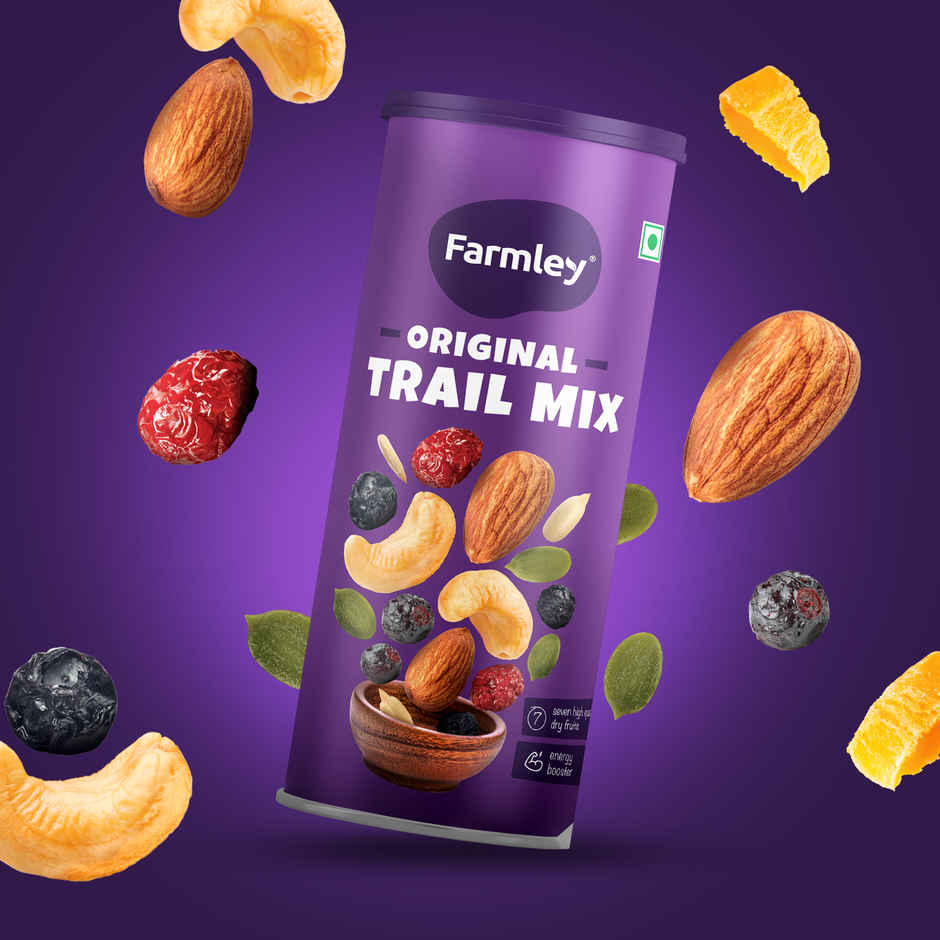 Farmley Trail Mix Dry Fruit- Almonds, Cashews, Cranberries, Blueberries, Blackcurrant & More