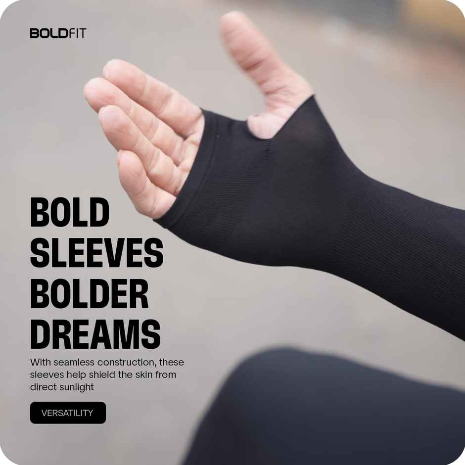 Boldfit UV Protection Arm Sleeves | Comfortable Hand Sleeves for Men & Women
