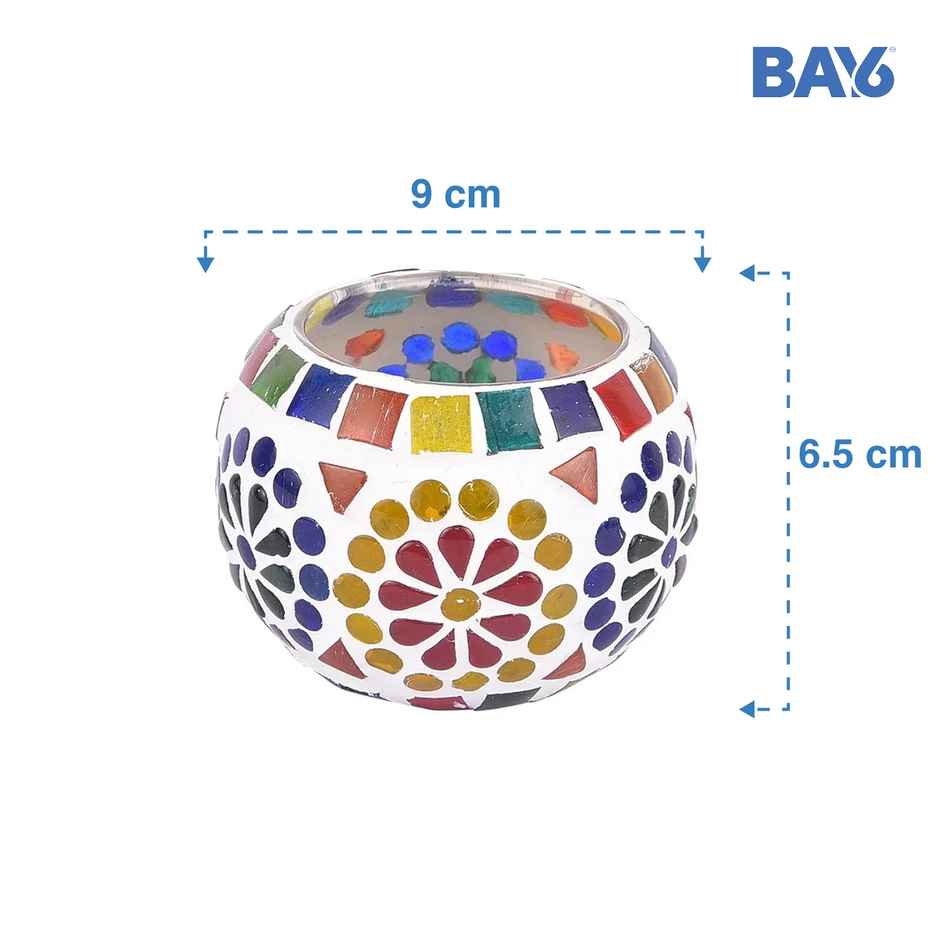 BAY6 Glass Mosaik Votive Set - 4 Inch | 2pc
