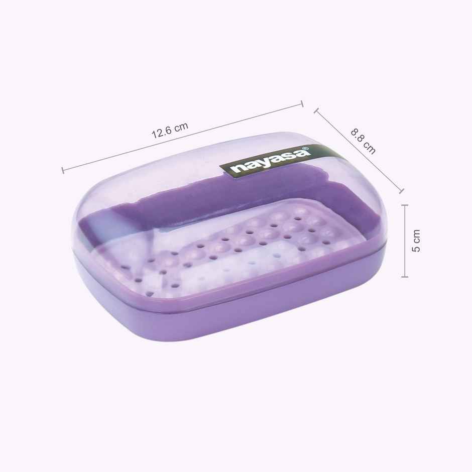 Nayasa Bubbles Rectangle Soap Case Purple