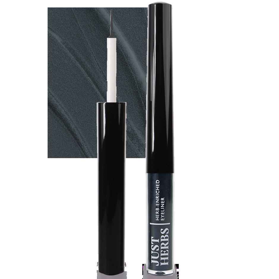 Just Herbs Liquid Eyeliner With Waterproof & Smudge-Proof Formula | Smoky Charcoal